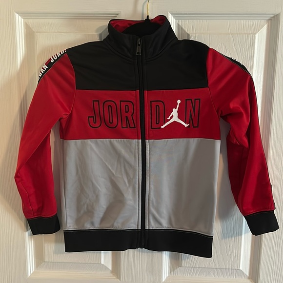 Jordan Other - Jordan toddler zip up red gray black white track jacket. It’s a sz 6-7 yrs 7 lg